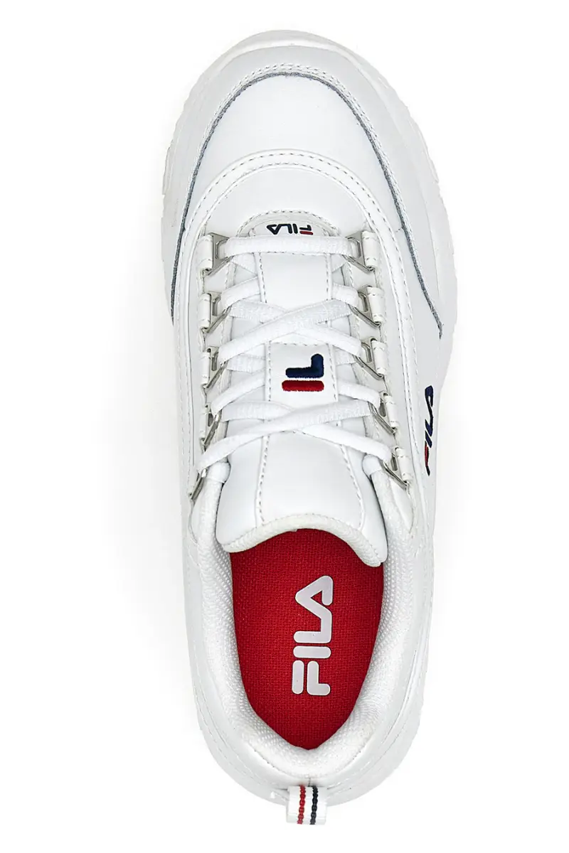Sneakers bianche con suola chunky Fila STRADA Teens [BIANCO] miniatura 3