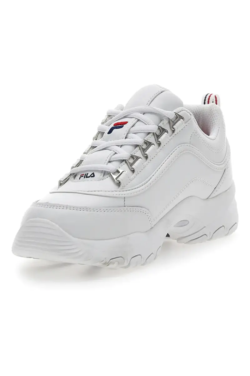Sneakers bianche con suola chunky Fila STRADA Teens [BIANCO] miniatura 4