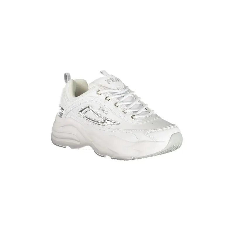 Sneakers Donna Bianche Sportive Lacci Logo Bianco miniatura 2