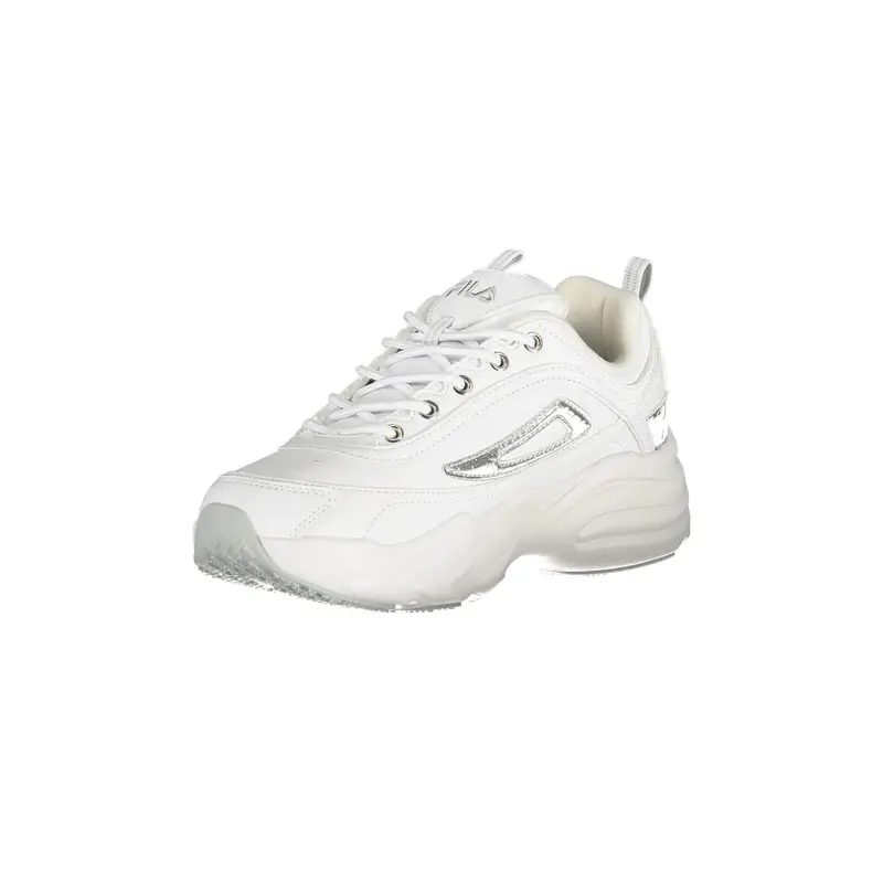 Sneakers Donna Bianche Sportive Lacci Logo Bianco miniatura 3