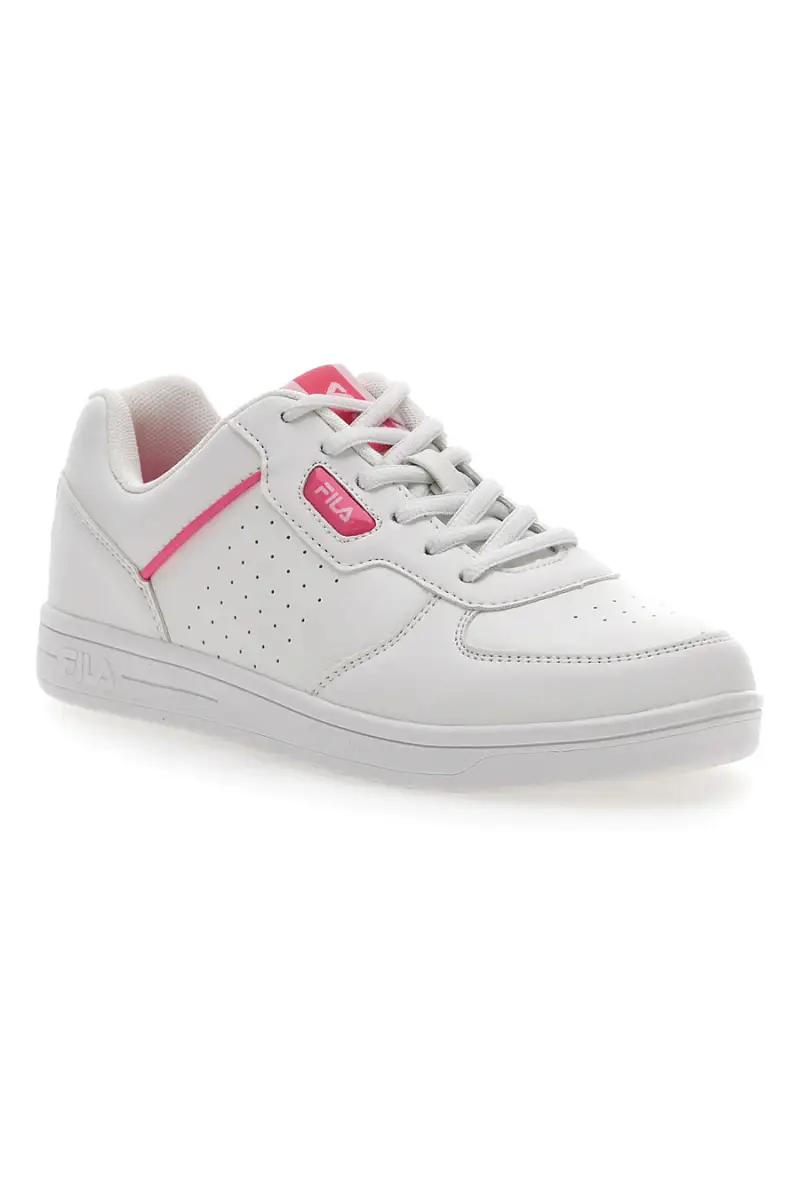 Sneakers Fila Court Teens Bianche e Rosa [BIANCO] miniatura 2