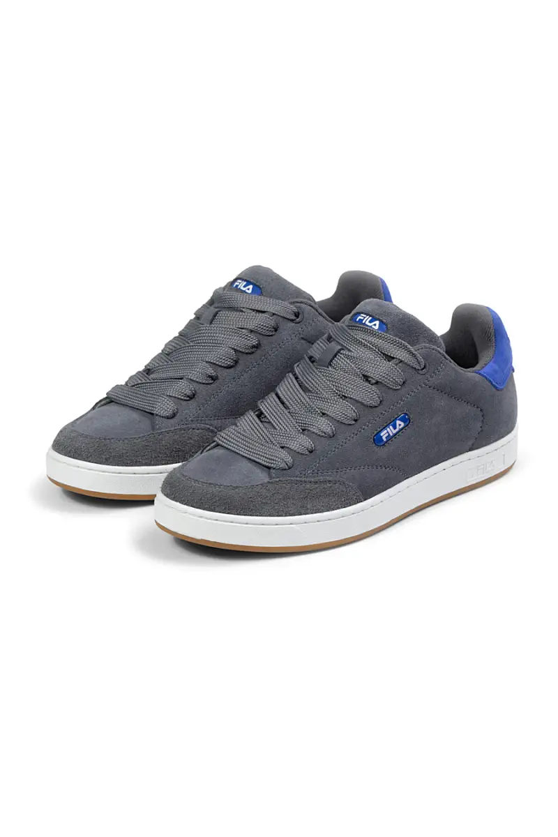 Sneakers grigie in suede con dettagli blu Fila FFM0437 [BLUE] miniatura 2
