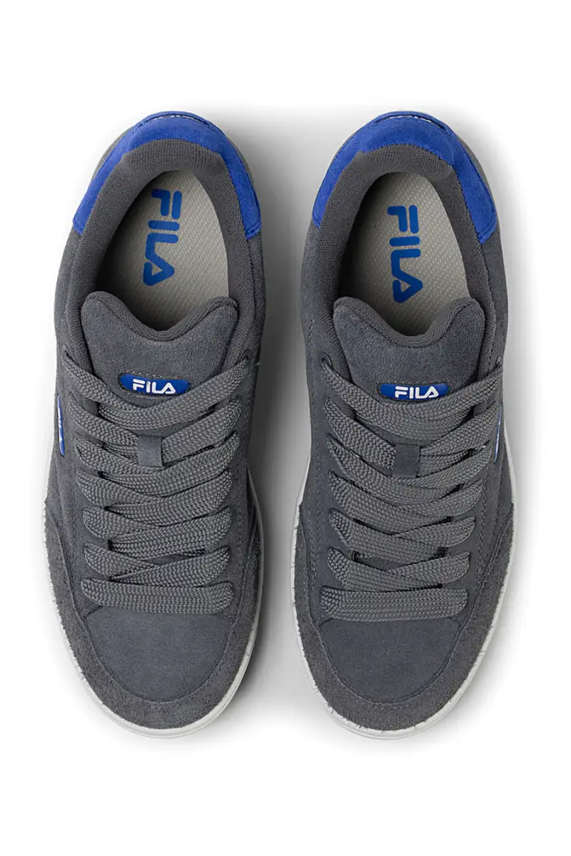 Sneakers grigie in suede con dettagli blu Fila FFM0437 [BLUE] miniatura 4