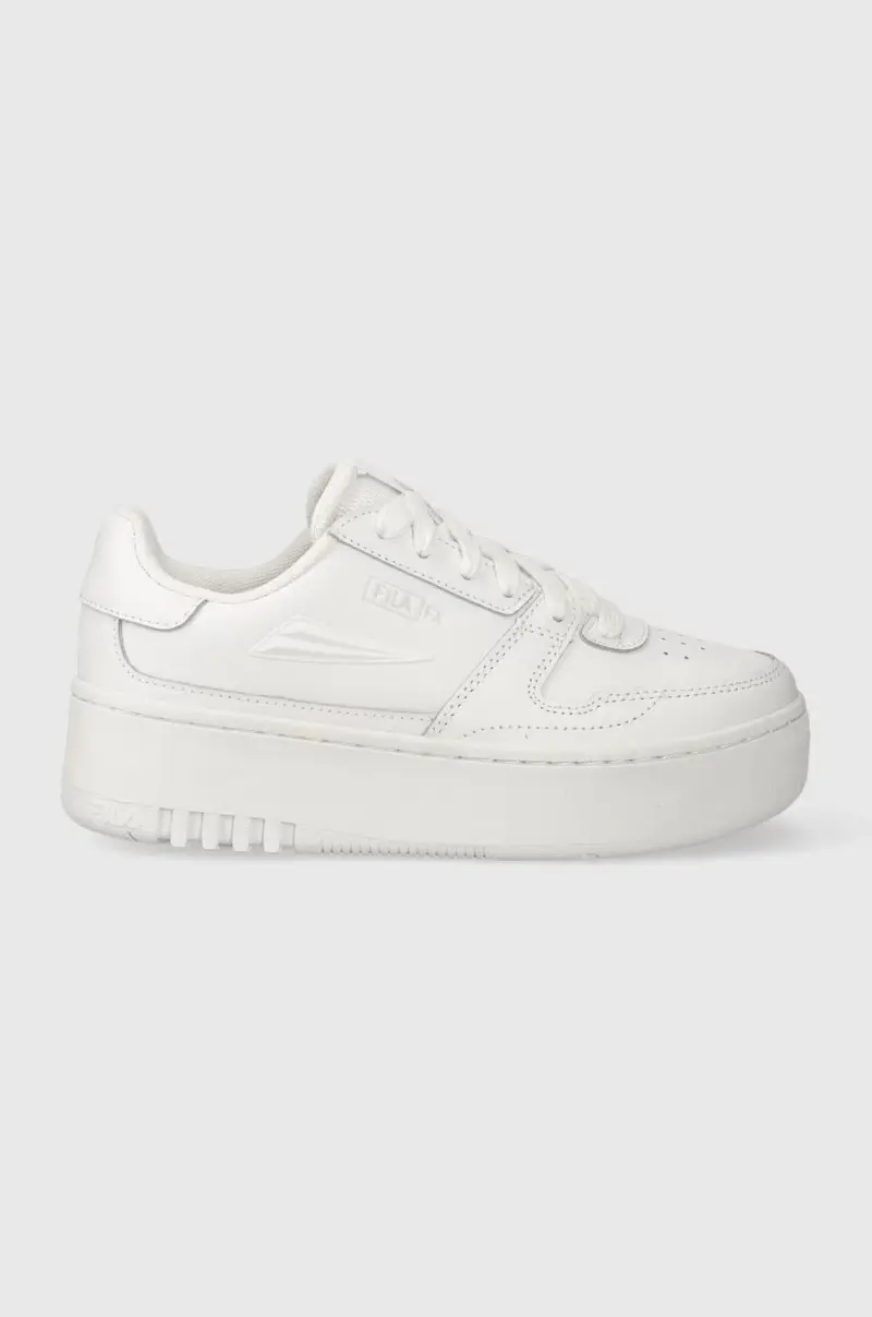 sneakers in pelle FXVENTUNO PLATFORM Bianco