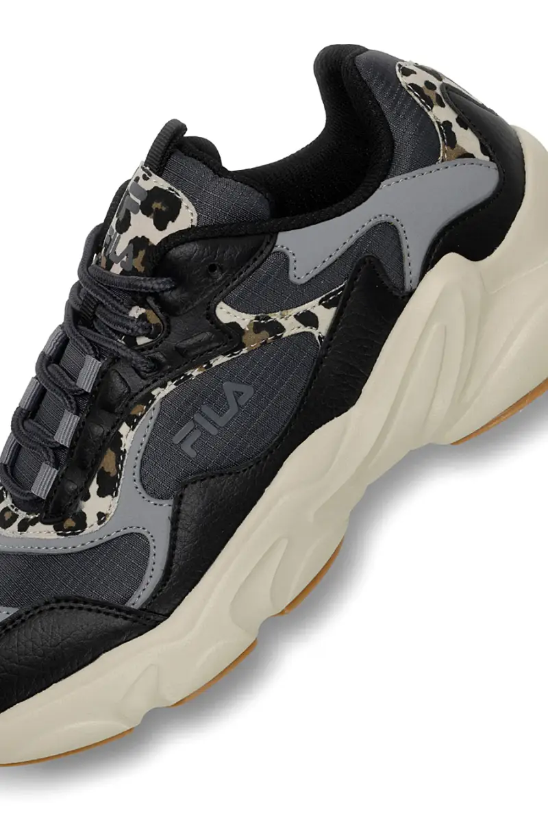Sneakers nere con dettagli animalier e suola chunky Fila FFW0194 [NERO] miniatura 5