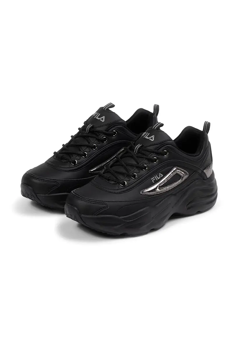 Sneakers nere con dettagli argento e suola chunky Fila FFW0586 [NERO] miniatura 2