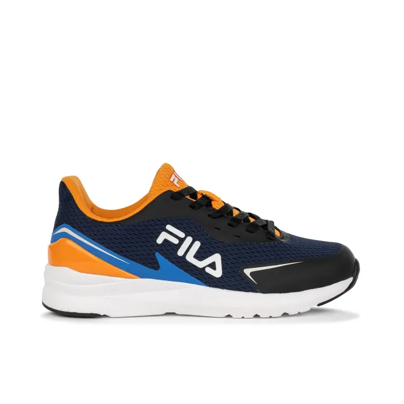 Sneakers palestra blu da ragazzo con maxi logo laterale