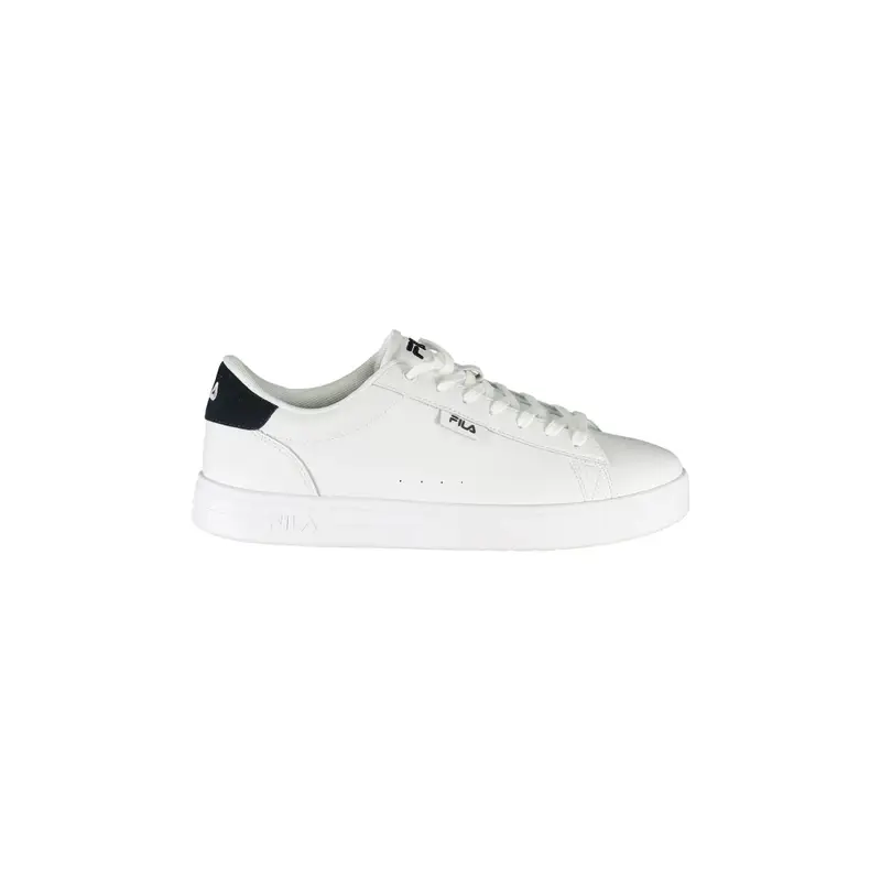 Sneakers Uomo Bianche Ricamo Bianco