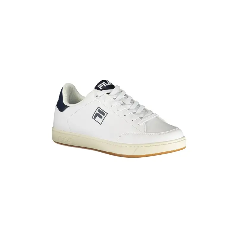Sneakers Uomo Bianche Sportive Lacci Logo Bianco miniatura 2