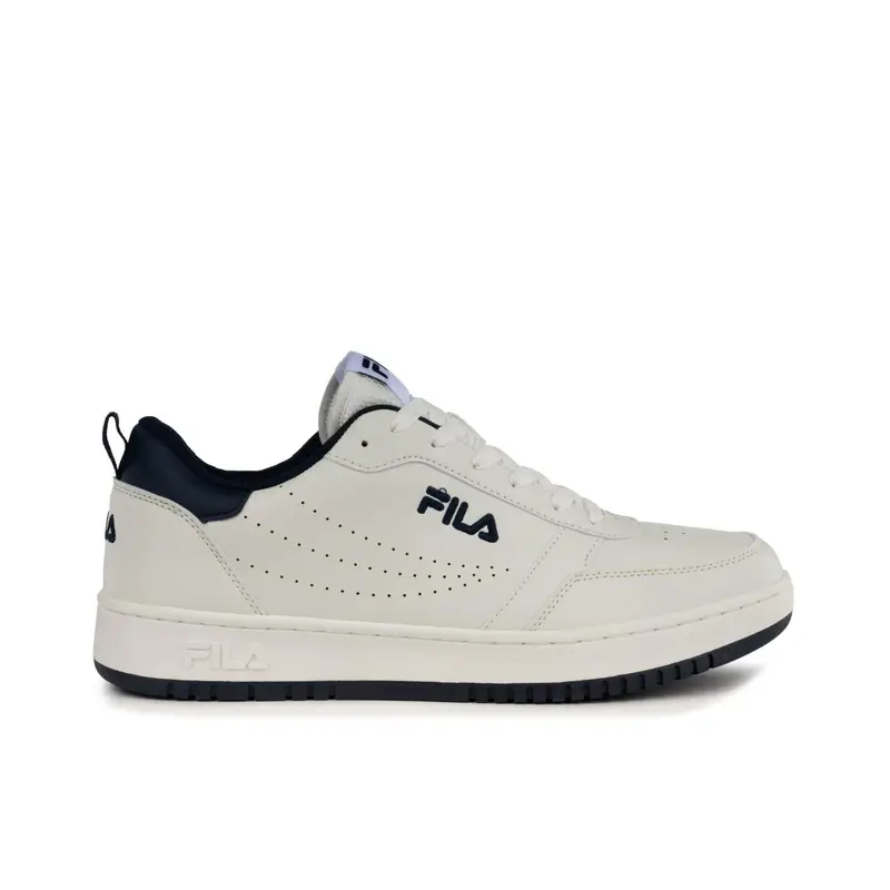 Sneakers uomo da basket bianche e viola con logo laterale