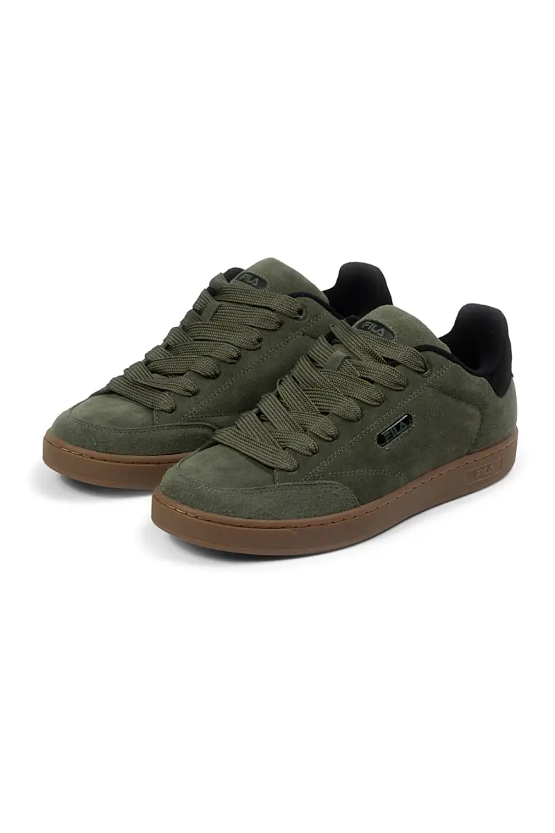 Sneakers verdi in suede con dettagli neri Fila FFM0437 [OLIVE] miniatura 2