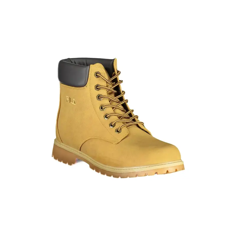 Stivaletti Uomo Gialli con Lacci e Dettagli a Contrasto Giallo miniatura 2