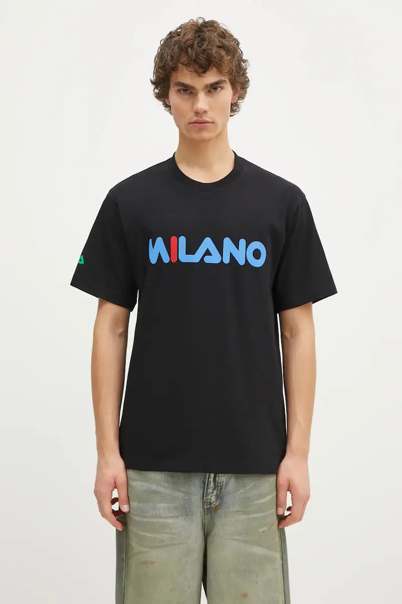 t-shirt in cotone Milano colore nero 42FW24TT01523C901