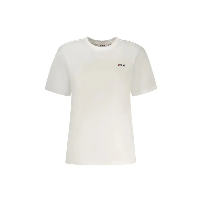 T-Shirt Maniche Corte Donna Bianca Stampa Logo Bianco