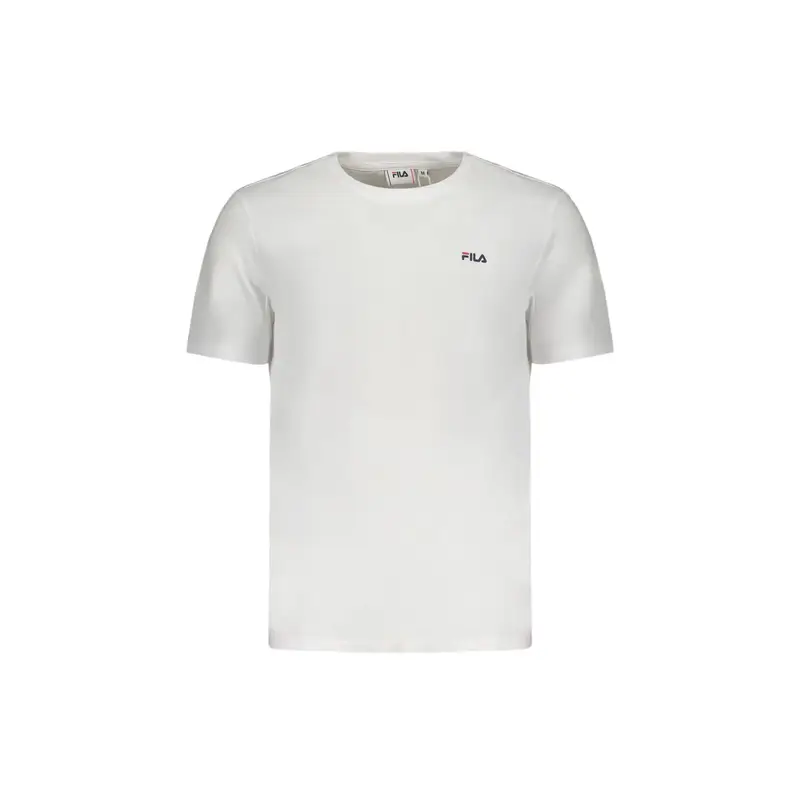 T-Shirt Maniche Corte Uomo Bianca Stampa Logo Bianco