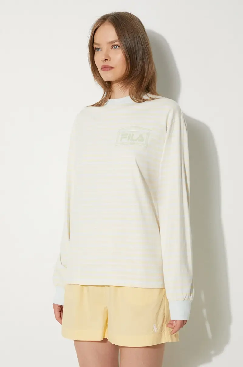 top a maniche lunghe in cotone Fila x Aries Stripe longsleeve 42PS24TT010128180818 Multicolore