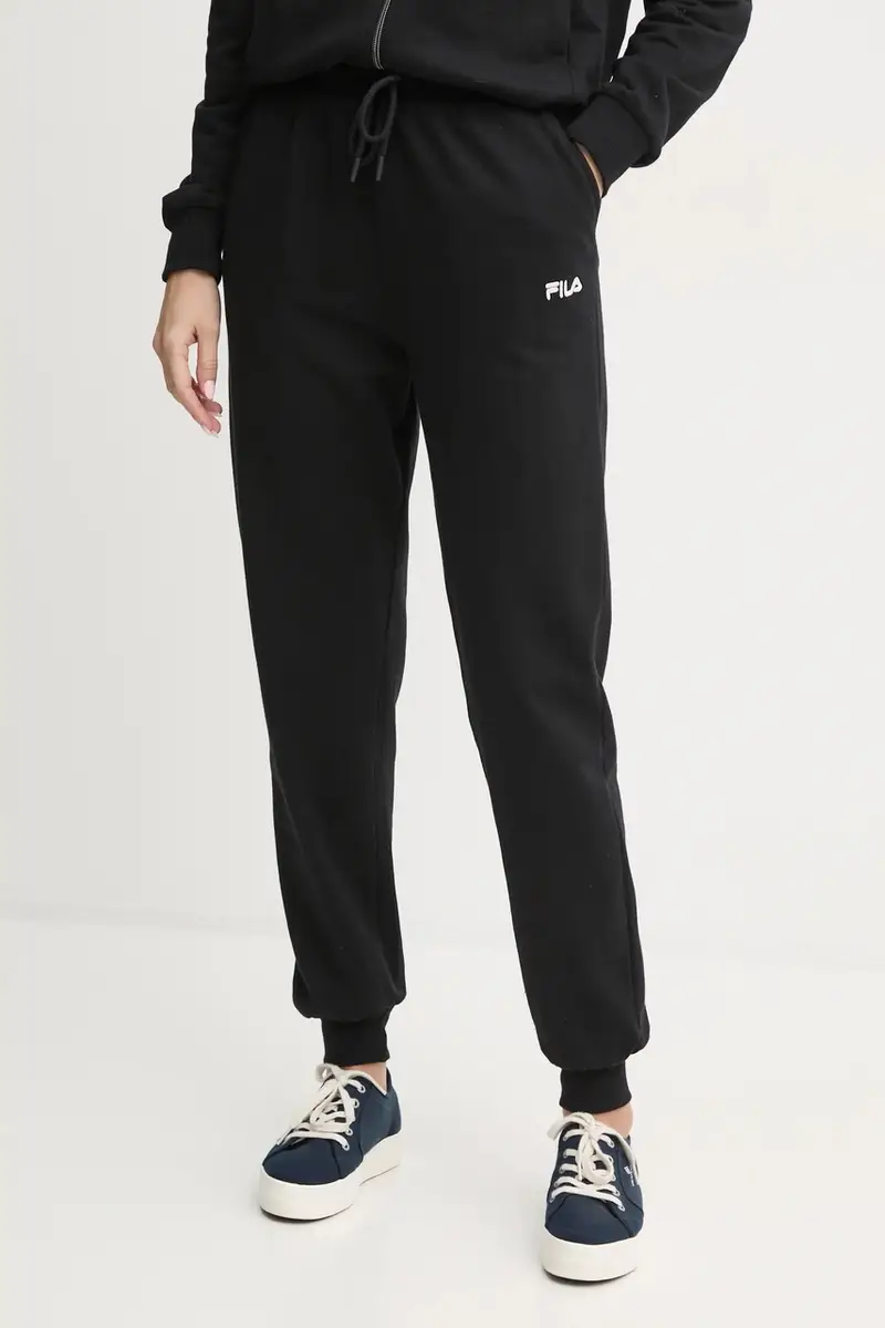 tuta da ginnastica lounge in cotone colore nero FPW4182 miniatura 4