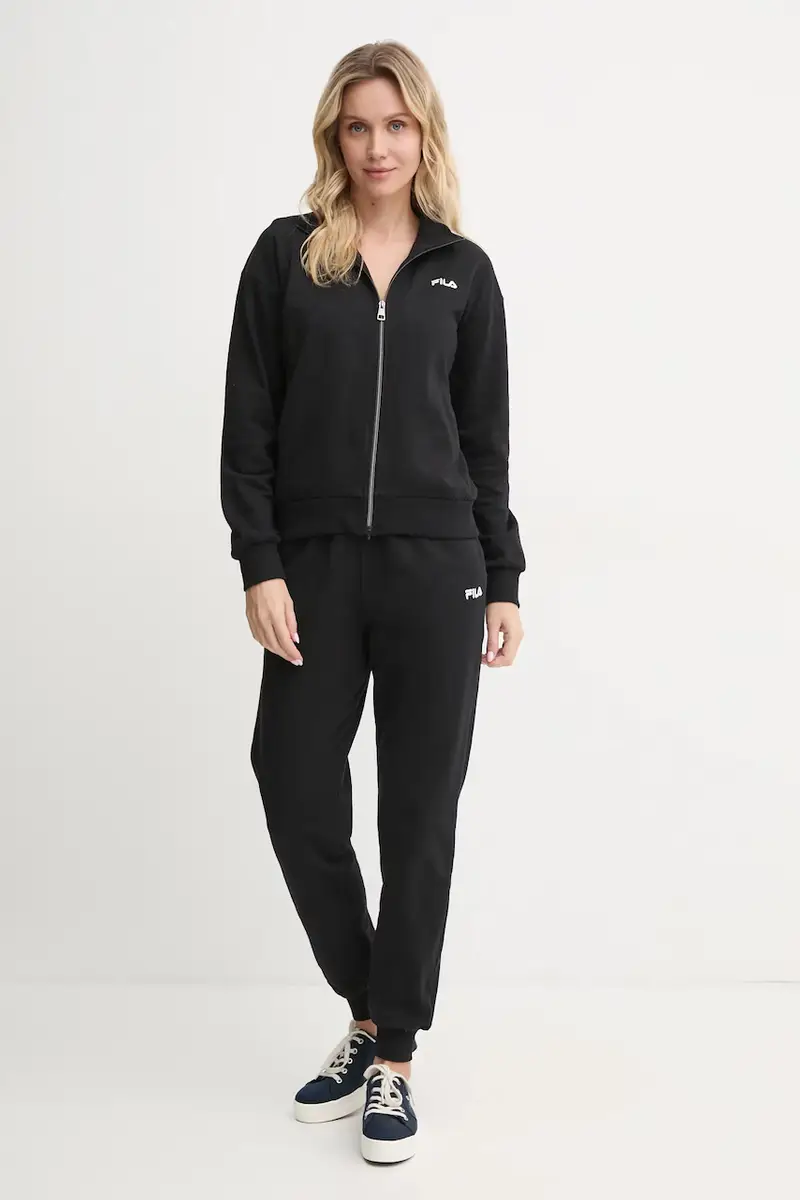 tuta da ginnastica lounge in cotone colore nero FPW4182