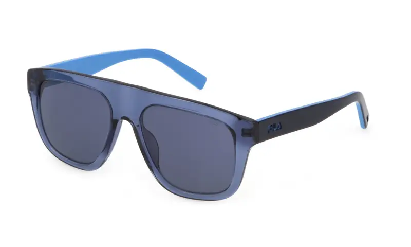 Fila Unisex SFI220  0T31 Occhiali da sole Acetato Blu Blu Pilot