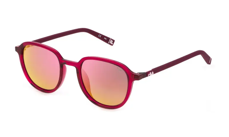 Fila Unisex SFI313  5H2P Occhiali da sole Iniettato Viola Grigio Pantos Polarizzata Multistrato