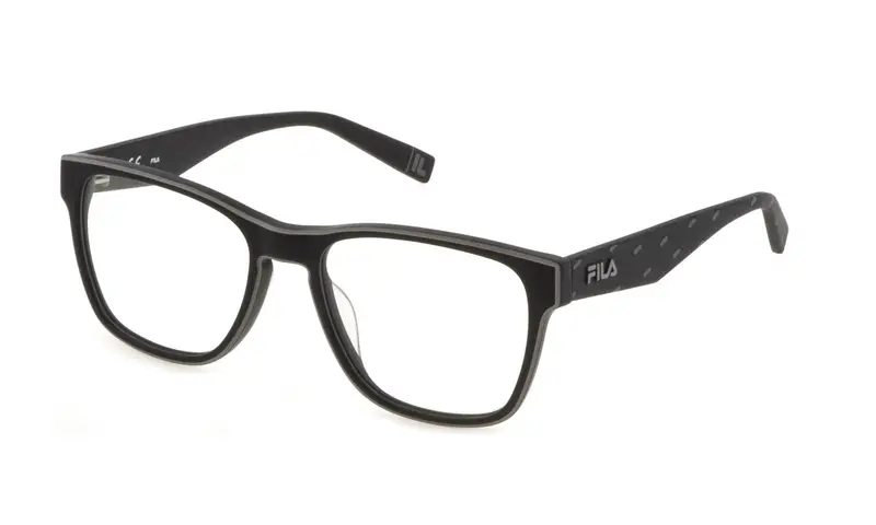 Fila Unisex VFI115  703 Montature da vista Acetato Nero  Squadrata