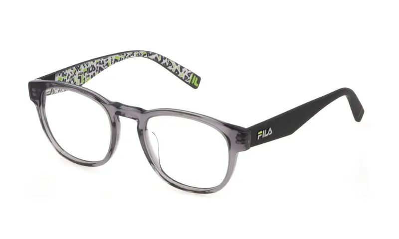 Fila Unisex VFI211  06A7 Montature da vista Acetato Grigio  Rotonda