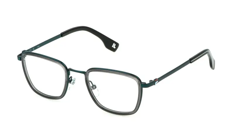 Fila Unisex VFI718V  09MB Montature da vista Metallo Grigio  Squadrata