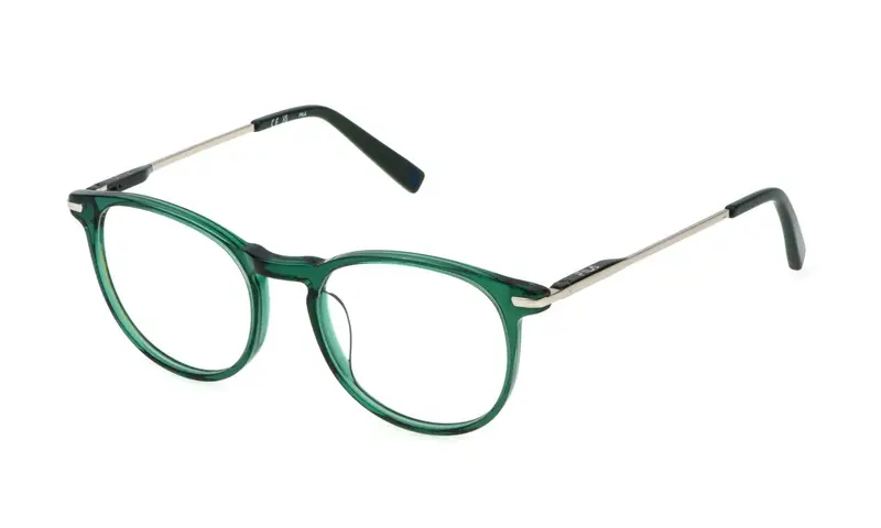 Fila Unisex VFI719  998 Montature da vista Acetato Verde  Pantos