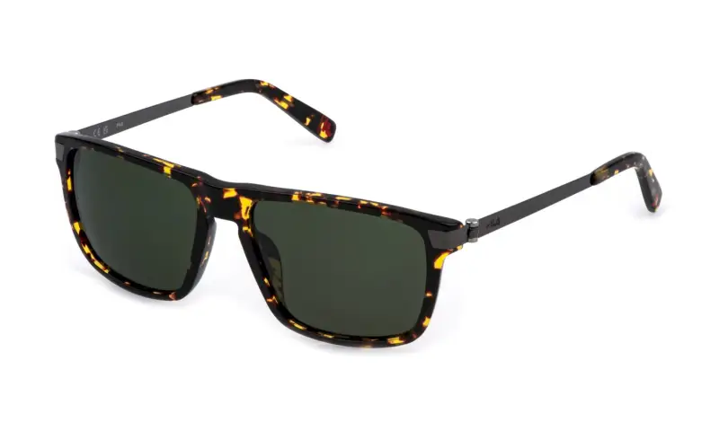 Uomo Fila SFIB11 779P Occhiali da sole Acetato Havana Verde Geometrica