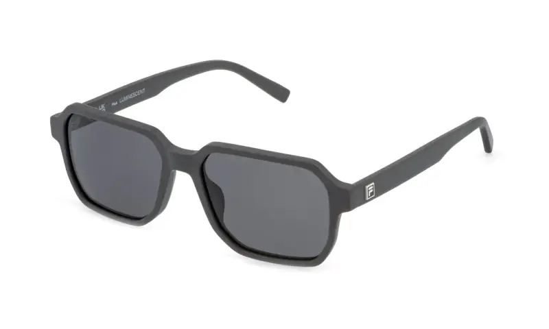 Uomo Fila SFID19 9GWP Occhiali da sole Acetato Grigio Fumo Geometrica