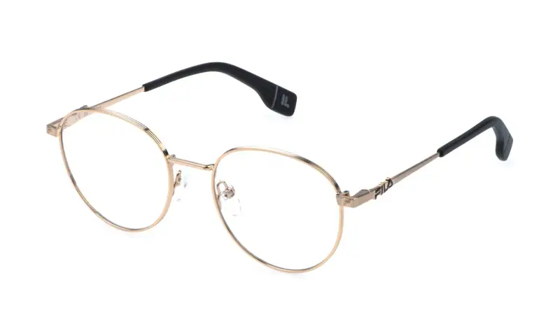 Uomo Fila VFI882 349 Montature da vista Metallo Oro Pantos