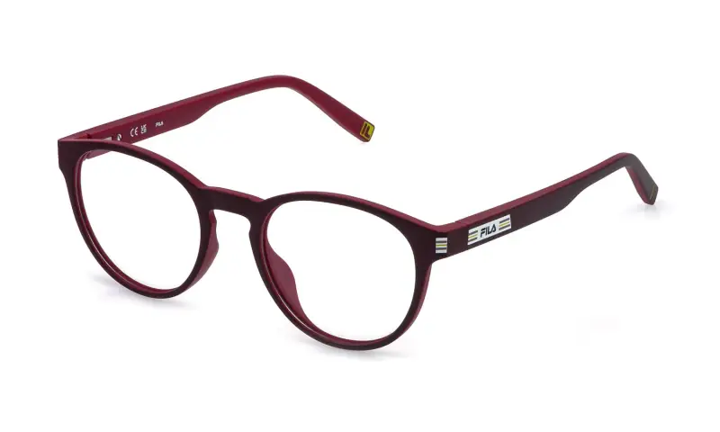 Uomo Fila VFID07 01AZ Montature da vista Iniettato Rosso Pantos