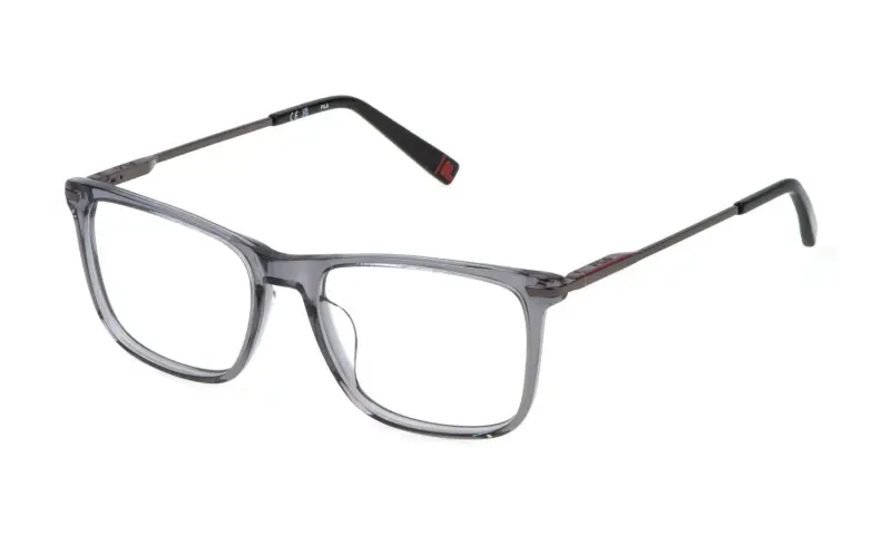 Uomo VFI720 03GU Montature da vista Acetato Grigio Squadrata