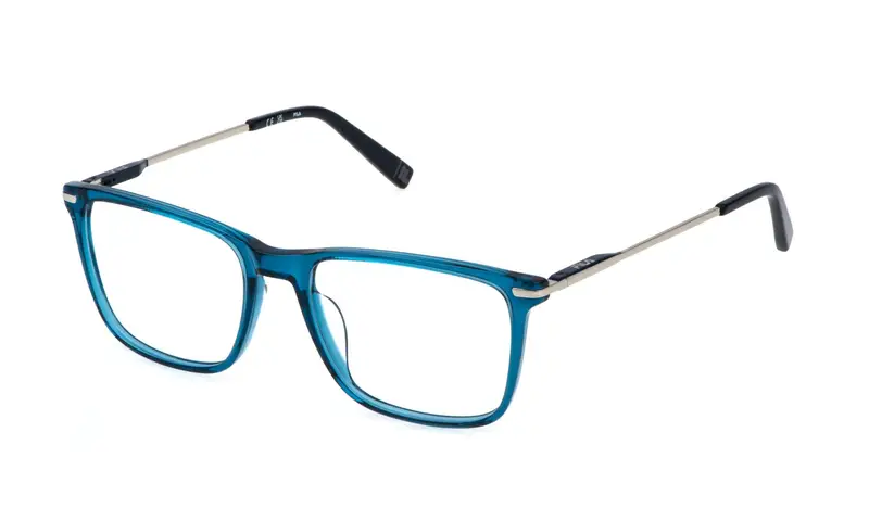 Fila Uomo VFI720  0G35 Montature da vista Acetato Azzurro  Squadrata
