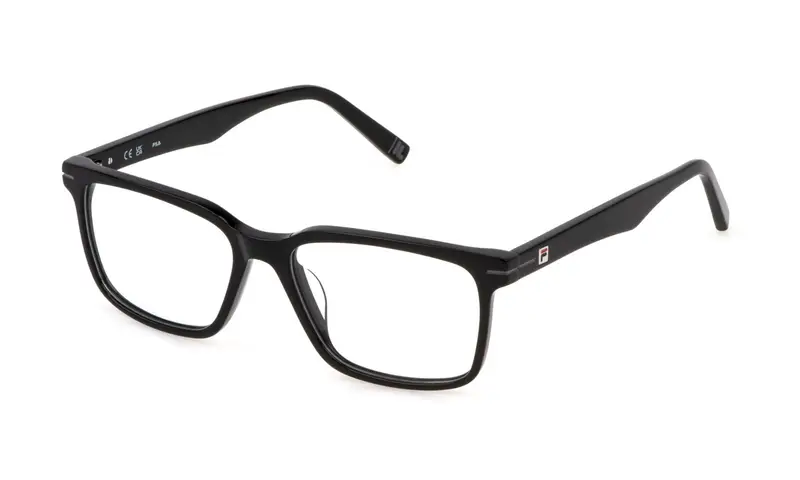 Uomo VFI872 700 Montature da vista Acetato Nero Squadrata