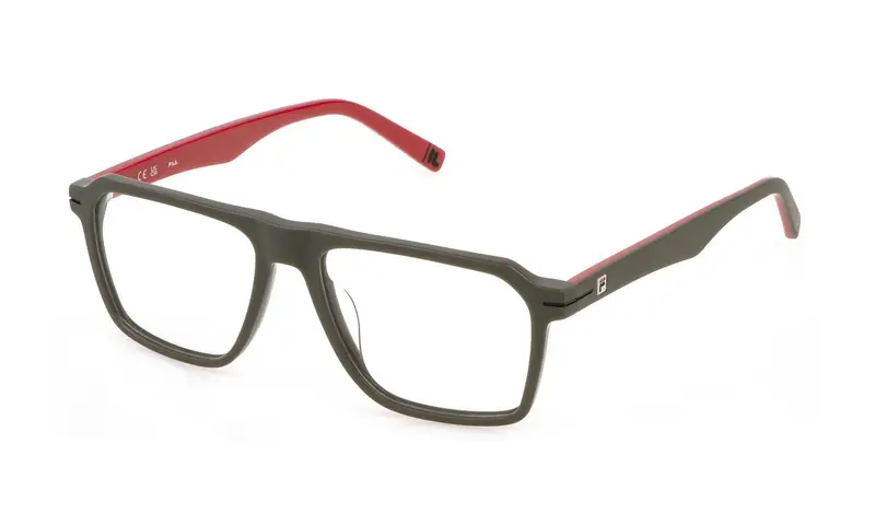 Fila Uomo VFI873  0G74 Montature da vista Acetato Verde  Squadrata