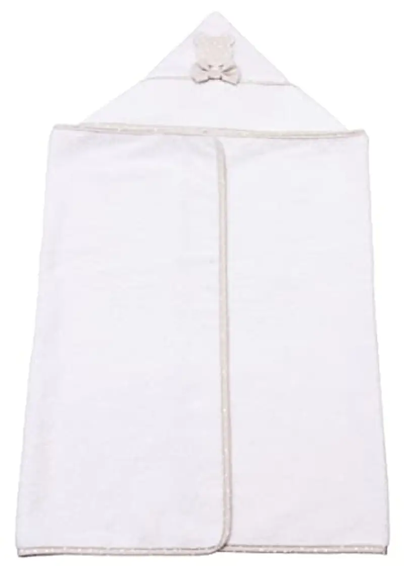 Filet - Accappatoio Triangolo Per Neonati da Ricamare, Morbida Spugna, Prodotto Realizzato In Italia, 100% Cotone miniatura 2