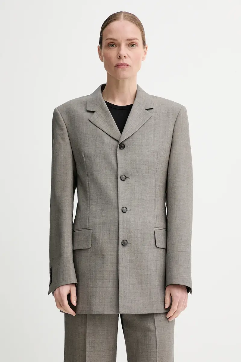 blazer con aggiunta di lana colore marrone 31420.FK