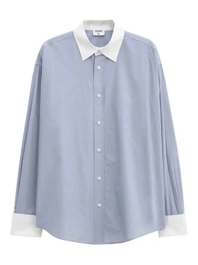 Camicia da smoking in cotone Grigio