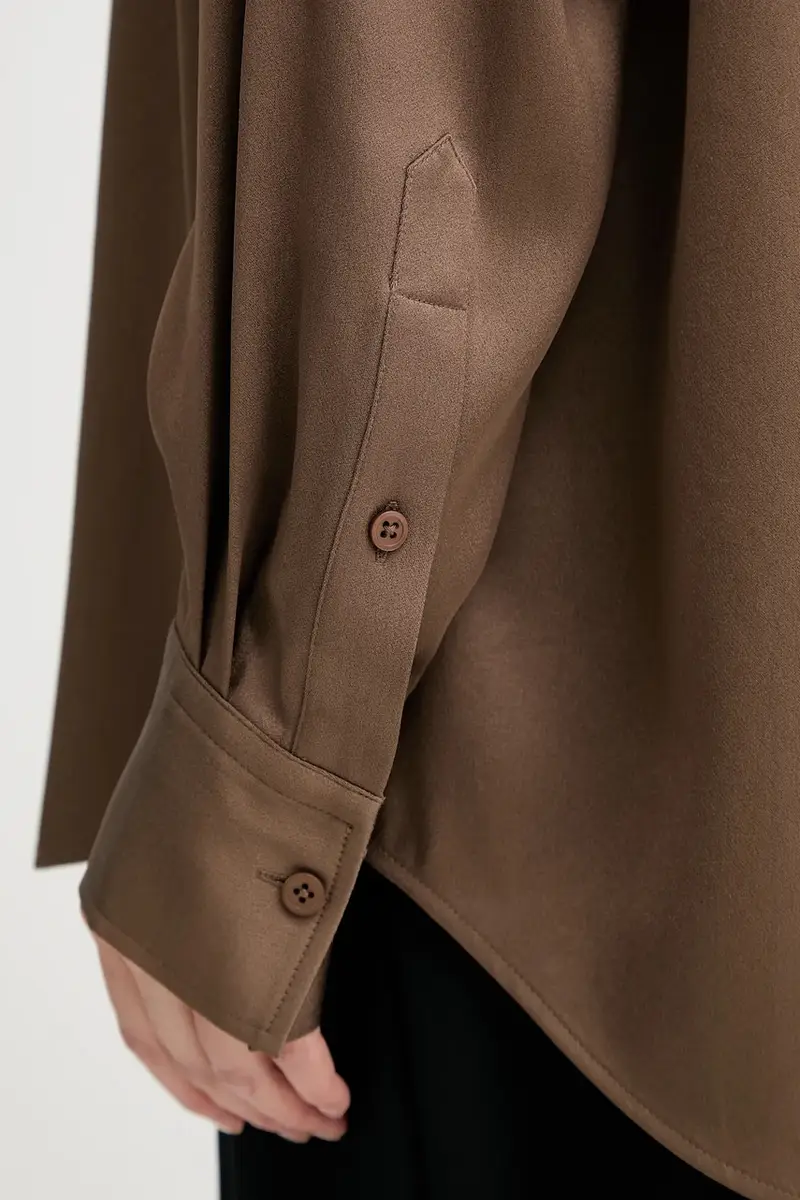 camicia donna colore marrone 31633 miniatura 5