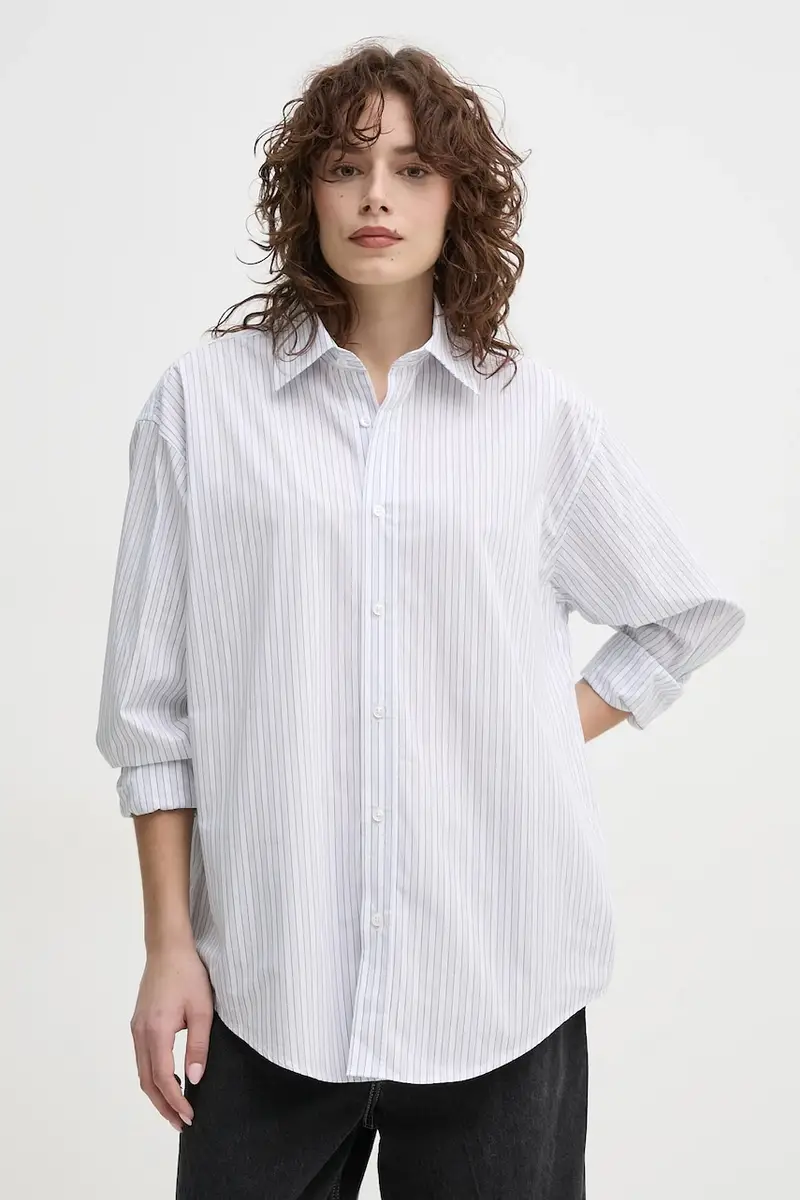 camicia in cotone donna colore blu 31080