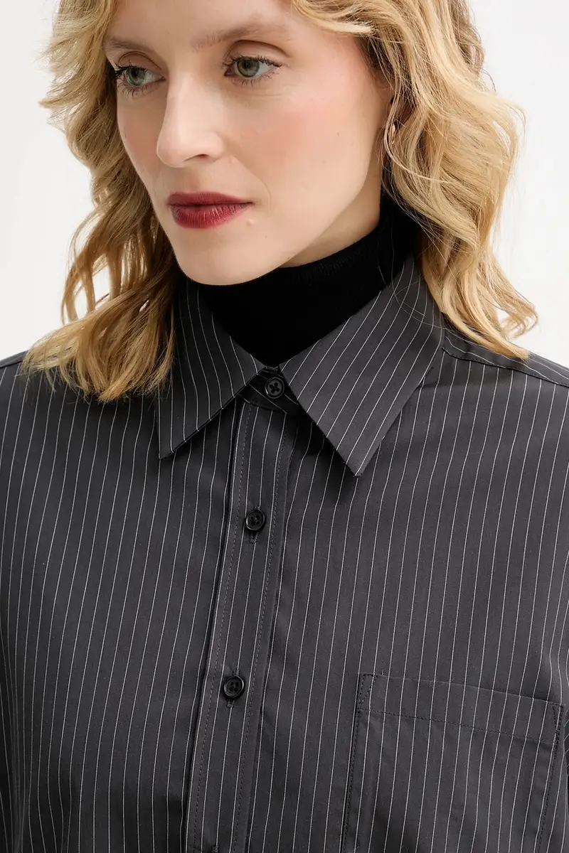 camicia in cotone donna colore grigio 31822 miniatura 4