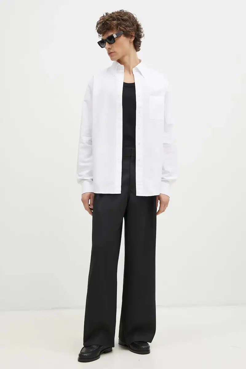 camicia in cotone uomo colore bianco 31255 miniatura 2