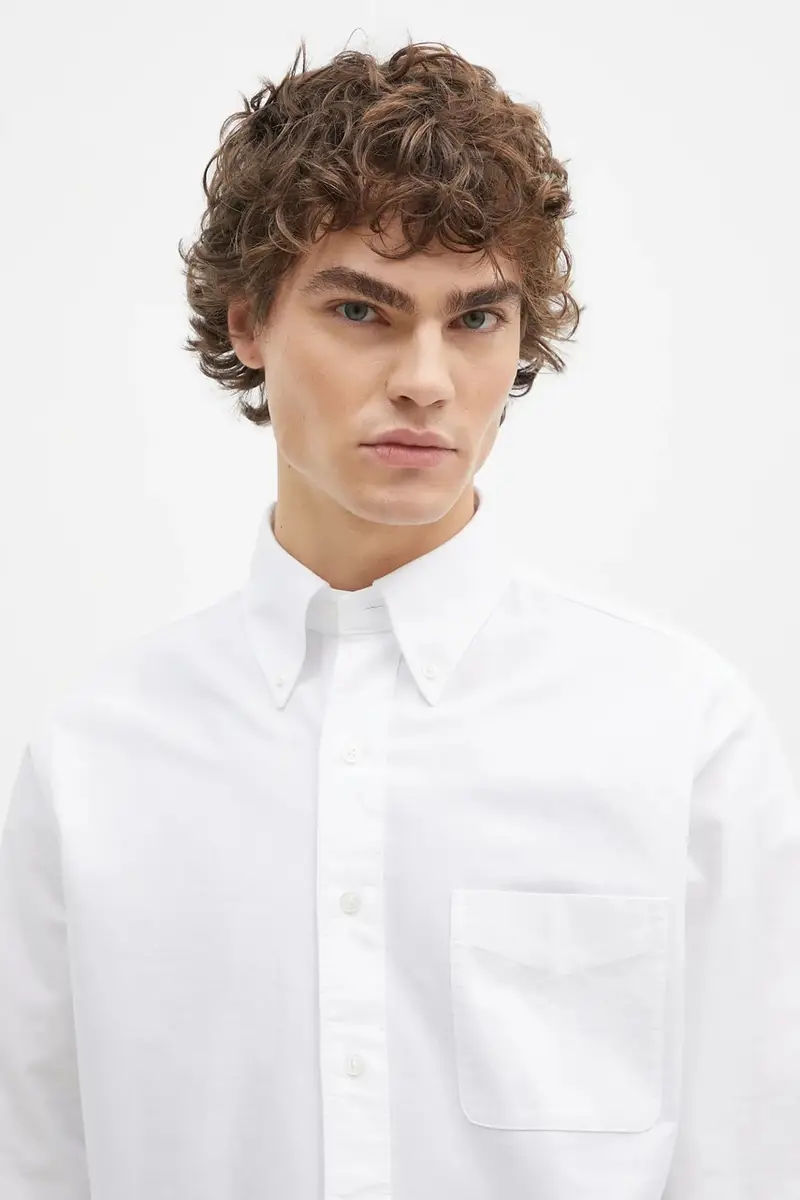 camicia in cotone uomo colore bianco 31255 miniatura 4