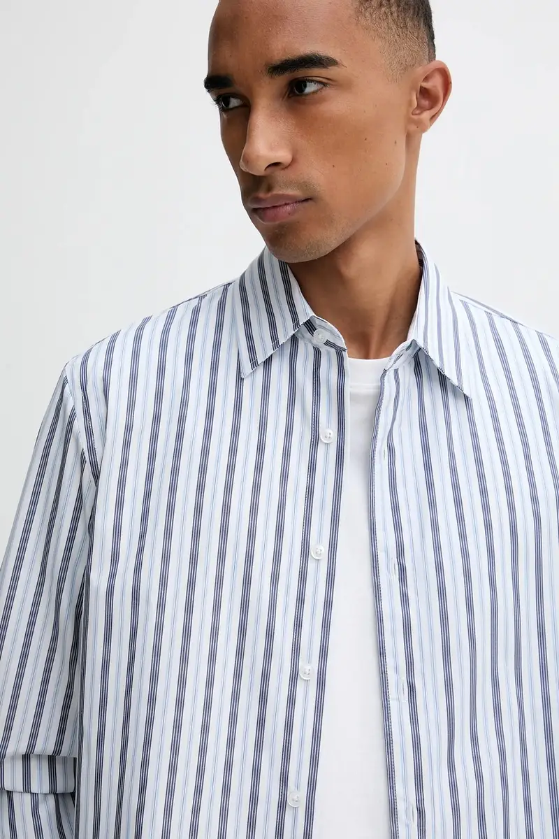 camicia in cotone uomo colore bianco 31712 miniatura 4