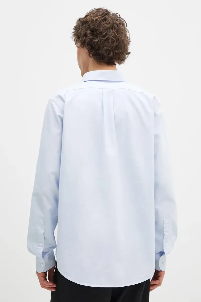 camicia in cotone uomo colore blu 31255 miniatura 3