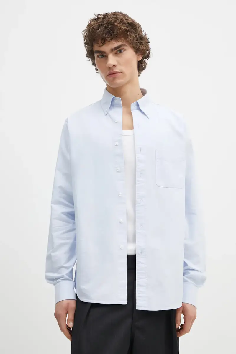 camicia in cotone uomo colore blu 31255