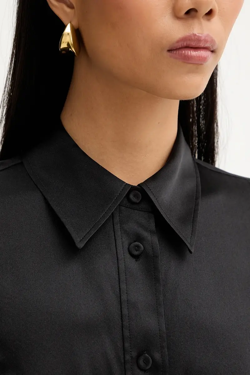camicia in seta donna colore nero 32126 miniatura 5
