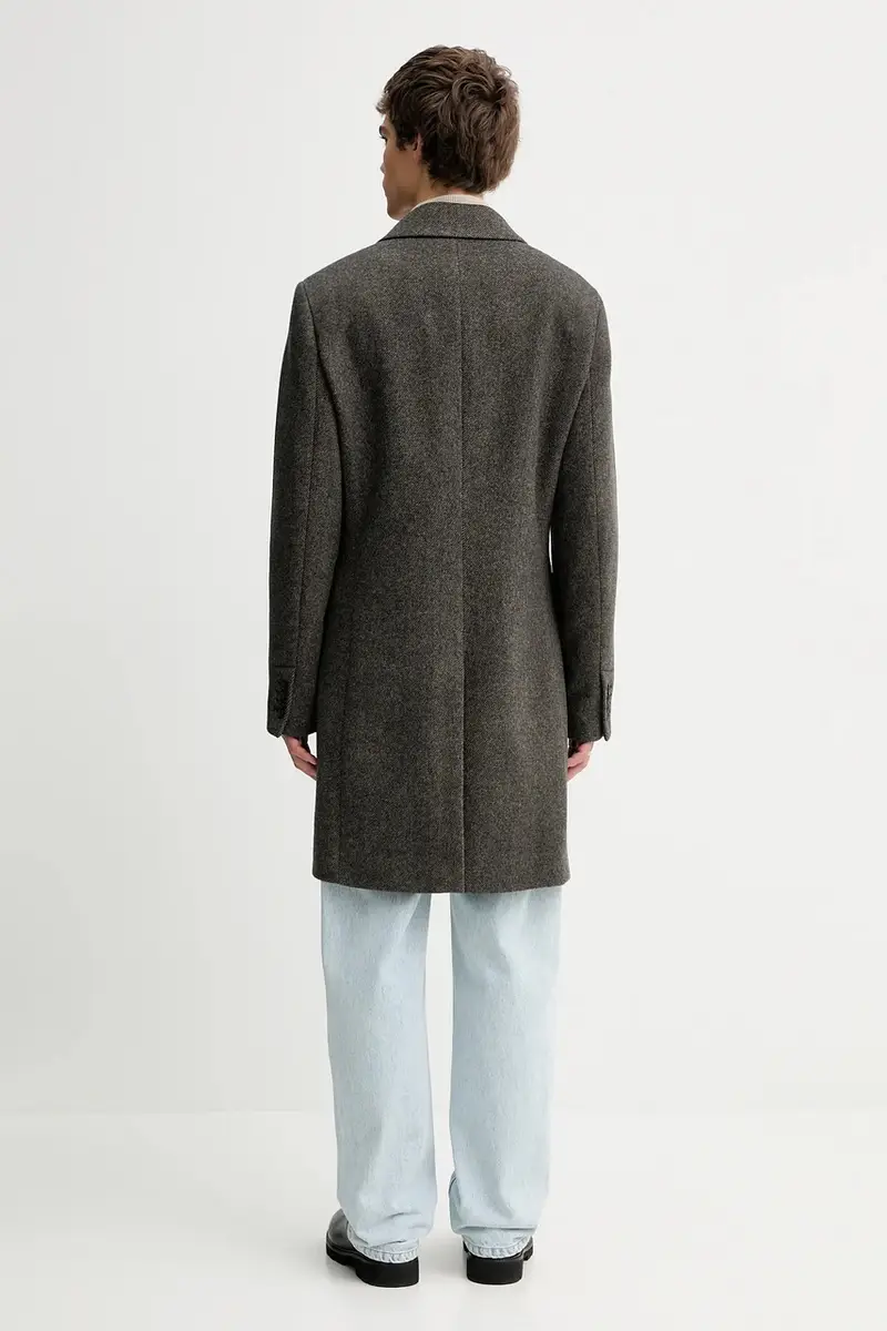 cappotto con lana colore grigio 31964 miniatura 3