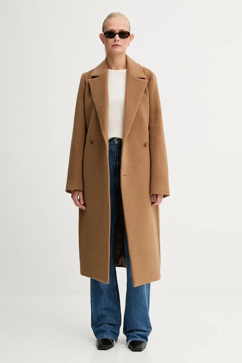 cappotto con lana colore marrone 30862 miniatura 2